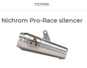 Arrow 71217PRI Slip-on Pro Race steel end cap Nichrom voor oa Honda CB 650 R 2019-2023
