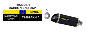 Arrow Slip-on 71699AKN voor oa Yamaha YZF 600 R6 2006 2007