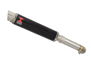 BWE Slip-On Zwart RVS Rond 350mm voor DL1000 V STROM en XT 2014-2019 geen koff