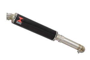 BWE Slip-On Zwart RVS Rond 350mm voor DL1000 V STROM en XT 2014-2019 geen koff