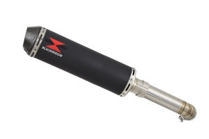 BWE Slip-On Zwart RVS Rond 370mm voor DL1000 V STROM en XT 2014-2019 geen koff