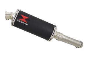 BWE Slip-On Zwart RVS Ovaal 300mm voor FZ8 FZ8N FZNS FZ8 Fazer 8 RN25 2010-2016