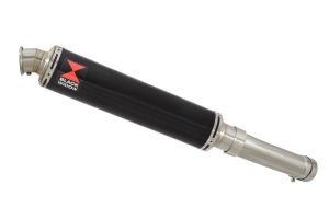 BWE Slip-On Zwart RVS Rond 350mm voor YAMAHA FZ8 FZ8N FZNS FZ8 Fazer 8 RN25 2010-2016