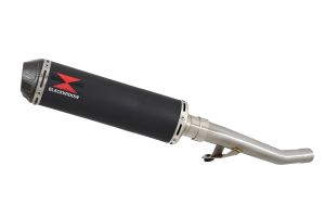 BWE Slip-On Zwart RVS Rond 370mm voor Bandit Oil Cooled-GSF1200 1996-2007-G