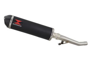 BWE Slip-On Zwart RVS Ovaal 400mm voor Bandit Oil Cooled-GSF1200 1996-2007-G