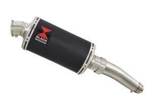 BWE Slip-On Zwart RVS Ovaal 230mm voor GSR 750 2011 2012 2013 2014 2015 2016