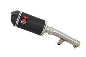 BWE Slip-On Zwart RVS Ovaal 200mm voor GSX650F 2007-2016 Water Cooled