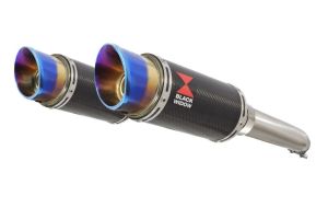 BWE Slip-On Carbon Rond 200mm voor GSX1300R Hayabusa 2008-2020