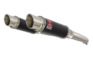 BWE Slip-On Zwart RVS Rond 230mm voor GSX1300R Hayabusa 2008-2020