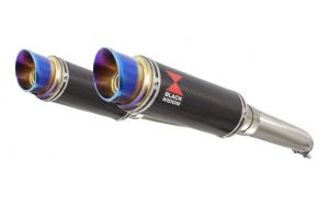 BWE Slip-On Carbon Rond 230mm voor GSX1300R Hayabusa 2008-2020