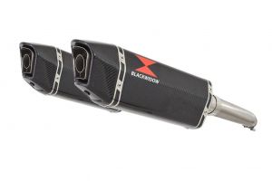 BWE Slip-On Carbon Hexagonaal 300mm voor GSX1300R Hayabusa 2008-2020