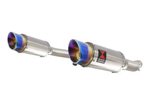 BWE Slip-On RVS Rond 200mm voor GSX 1400 K2 K3 K4 2002 2003 2004 met 2 uitlaten