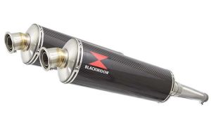 BWE Slip-On Carbon Ovaal 400mm voor GSX 1400 K2 K3 K4 2002 2003 2004 met 2 u