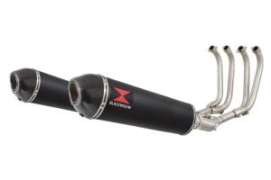 BWE Volledig systeem Zwart RVS Ovaal 400mm voor GSX1400 K1-K8 2001-2008