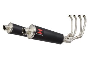 BWE Volledig systeem Zwart RVS Ovaal 400mm voor GSX1400 K1-K8 2001-2008