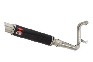 BWE Slip-On Zwart RVS Rond 350mm voor 125 DUKE & 200 2011 2012 2013 2014 2015