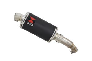 BWE Slip-On Zwart RVS Ovaal 230mm voor Z125 & Ninja 125 2018-2022