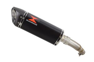 BWE Slip-On Zwart RVS Tri-Oval 300mm voor Z125 & Ninja 125 2018-2022