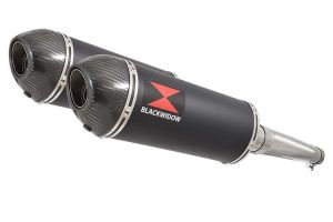 BWE Slip-On Zwart RVS Ovaal 300mm voor TDM 900 2002-2009