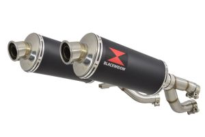 BWE Slip-On Zwart RVS Ovaal 300mm voor V-MAX 1200 1984-2007