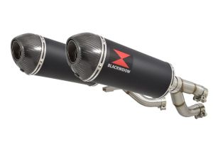 BWE Slip-On Zwart RVS Ovaal 300mm voor V-MAX 1200 1984-2007