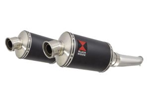 BWE Slip-On Zwart RVS Ovaal 230mm voor VTR1000F (SC36) Firestorm / Superhawk FV