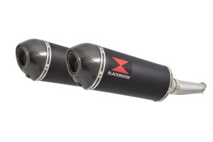 BWE Slip-On Zwart RVS Ovaal 300mm voor VTR1000F (SC36) Firestorm / Superhawk FV