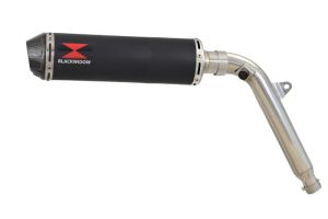 BWE Slip-On Zwart RVS Rond 370mm voor XL 125 Varadero (JC49) 2007-2016