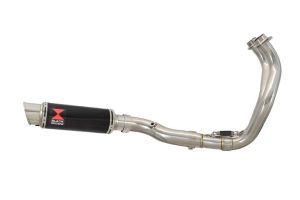 BWE Volledig systeem Zwart RVS Rond 230mm voor MT-07 2014-2020-MT-07 Moto Cage 2017-202