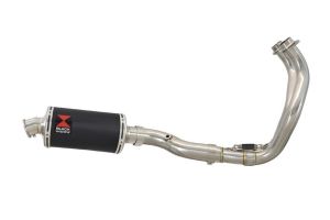 BWE Volledig systeem Zwart RVS Ovaal 230mm voor MT-07 2014-2020-MT-07 Moto Cage 2017-202