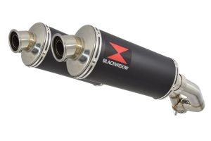 BWE Slip-On Zwart RVS Ovaal 300mm voor XT 660 Z Tenere 2008-2017