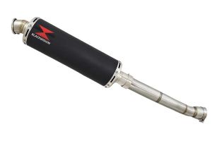 BWE Slip-On Zwart RVS Rond 400mm voor YZF-R1 1998-1999 4XV YZF-R1 YZFR1 2000-2