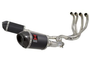 BWE Volledig systeem Zwart RVS Ovaal 200mm voor ZX11 1990-2001