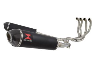 BWE Volledig systeem Zwart RVS Ovaal 400mm voor ZX11 1990-2001