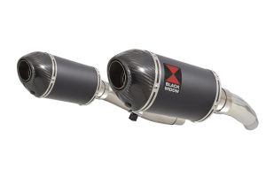 BWE Slip-On Zwart RVS Ovaal 200mm voor ZZR400 K1-N7 1990-1999-ZZR600 D1-D3 1990