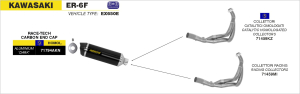 Arrow Collector voor oa Kawasaki ER-6N 2012 2016