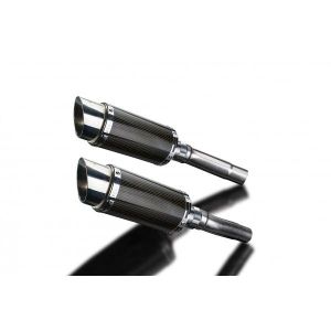 Delkevic slip-on kit Round Carbon 200mm - Monster 620/695/800(2002-2008)