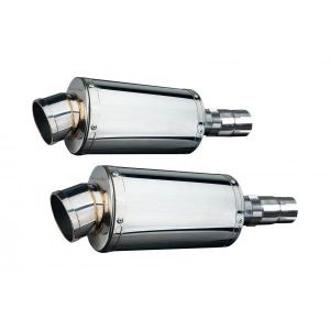 Delkevic slip-on kit Oval RVS 225mm - EN500C 1996-2010