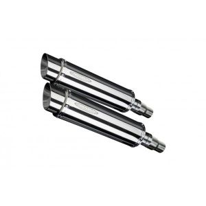 Delkevic slip-on kit Round RVS 350mm - Speed Triple 1050 (2011-2014)