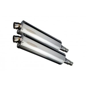 Delkevic slip-on kit Oval RVS 450mm - Speed Triple 1050 (2011-2014)