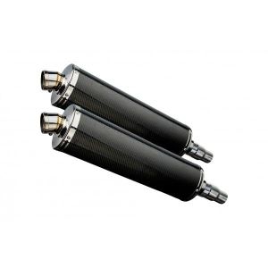 Delkevic slip-on kit Oval Carbon 450mm - Speed Triple 1050 (2011-2014)