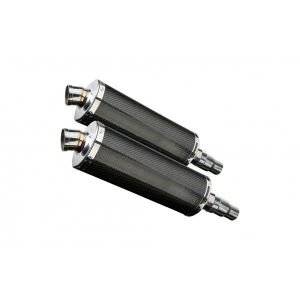 Delkevic slip-on kit Oval Carbon 350mm - Speed Triple R 1050 (2012-2016)