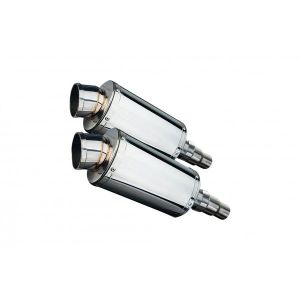 Delkevic slip-on kit Oval RVS 225mm - Speed Triple R 1050 (2012-2016)