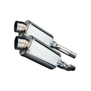 Delkevic slip-on kit Oval RVS 225mm - Street Triple 675 (2007-2012)
