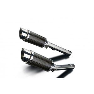 Delkevic slip-on kit Round Carbon 200mm - CBR1100XX BLACKBIRD (1996-2009)