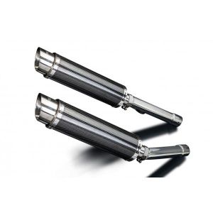 Delkevic slip-on kit Round Carbon 350mm - CBR1100XX BLACKBIRD (1996-2009)