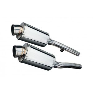 Delkevic slip-on kit Round Carbon 350mm - Trident 750/900 (1991-1993)