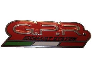 GPR sticker rood hittebestendig logo 125x40 mm