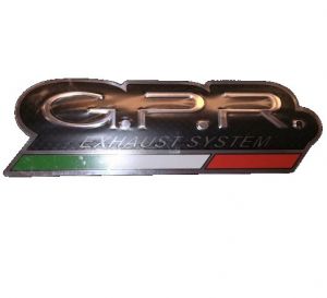 GPR sticker zwart hittebestendig logo 125x40 mm