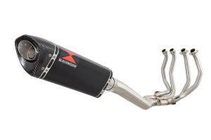 BWE Race De-Cat volledig systeem 300mm Tri-Oval zwart carbon einddemper Suzuki GSX1300R Hayabusa 2021-2025 